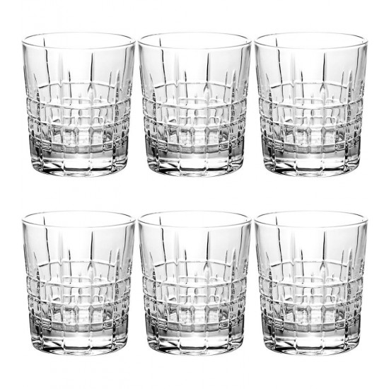 Jogo 6 Copos 300ml Ricky Baixos Cristal Bohemia 24% PbO